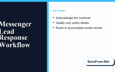 Facebook Messenger Bots for Business: A Practical Lead Response Workflow
